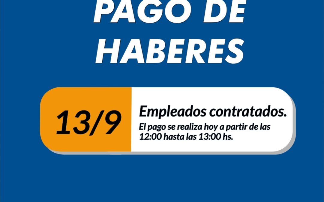 PAGO HABERES EMPLEADOS CONTRATADOS