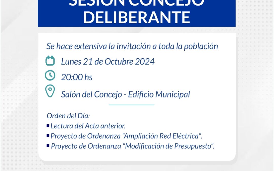 SESIÓN CONCEJO DELIBERANTE