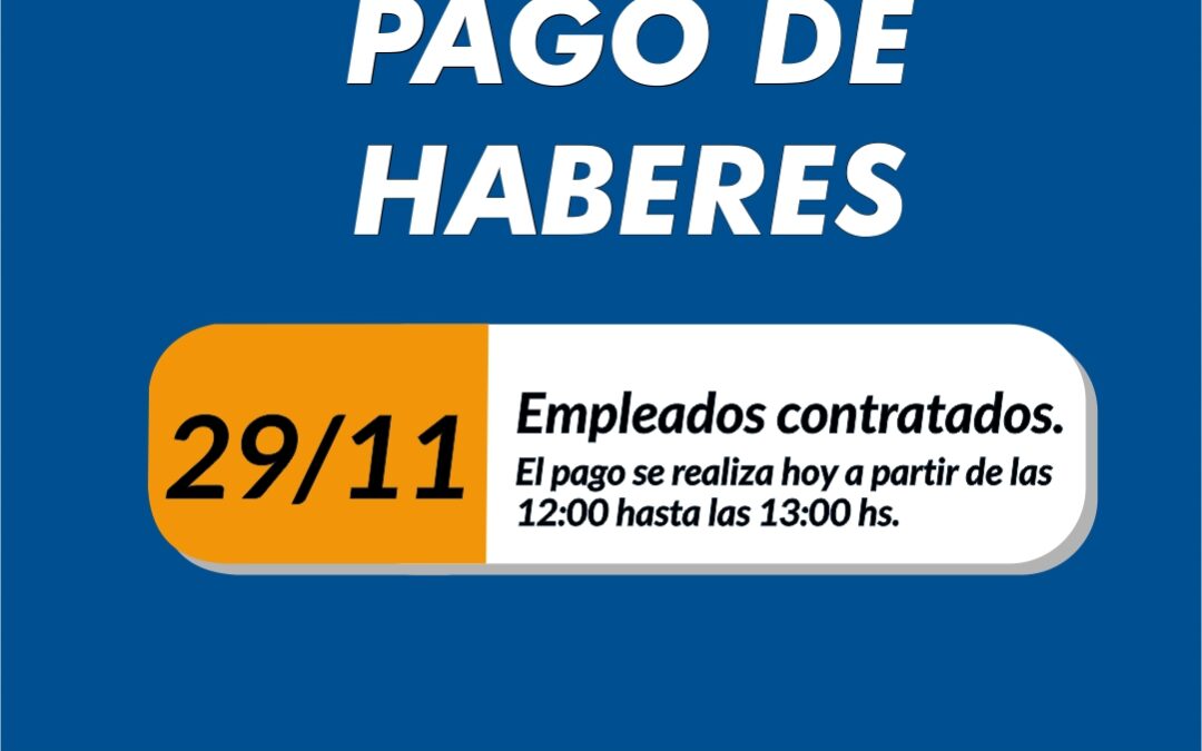 PAGO DE HABERES CONTRATADOS