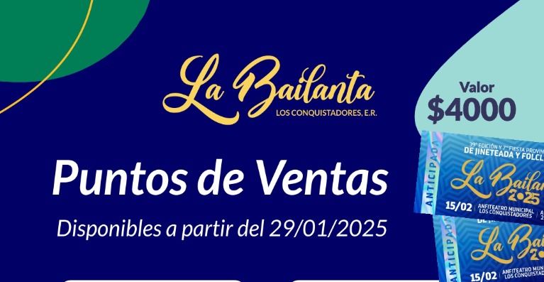 ENTRADAS PARA FESTIVAL «LA BAILANTA»