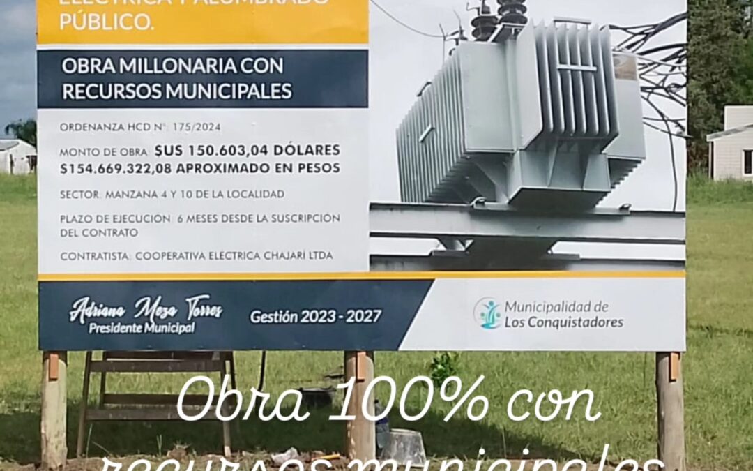 OBRA ELECTRICA MILLONARIA MUNICIPAL