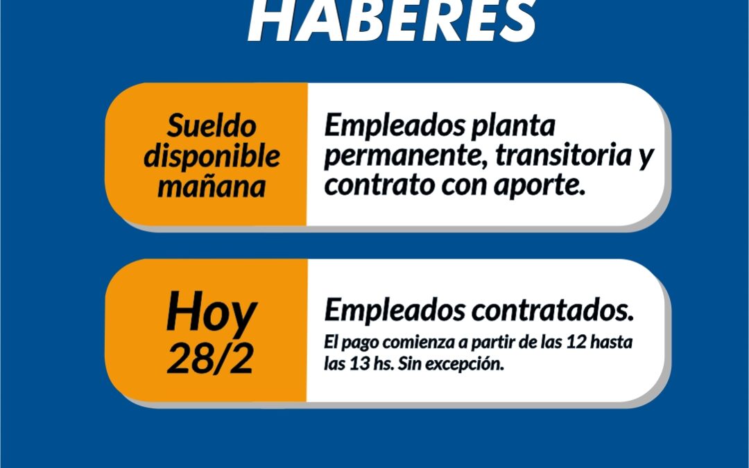 PAGO HABERES MUNICIPALES