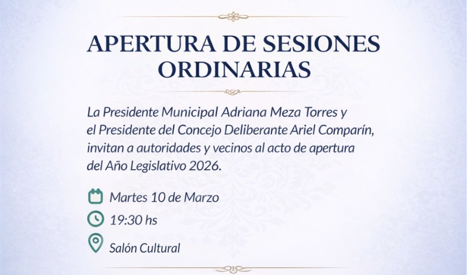 APERTURA DE SESIONES ORDINARIAS